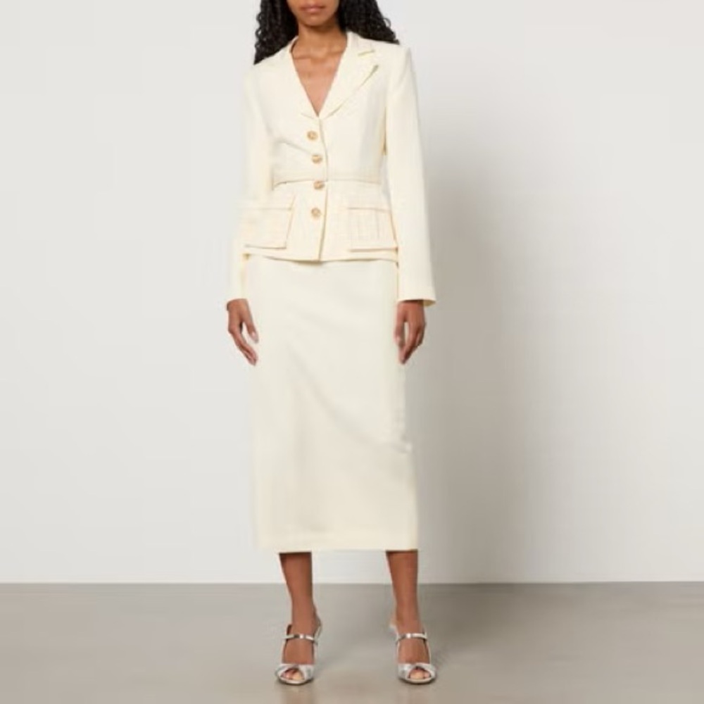 Self-Portrait Tailored Twill Midi Dress - US 10